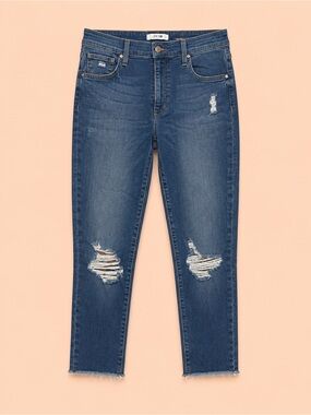 JOES JEANS DISTRESSED HIGH RISE SKINNY JEAN